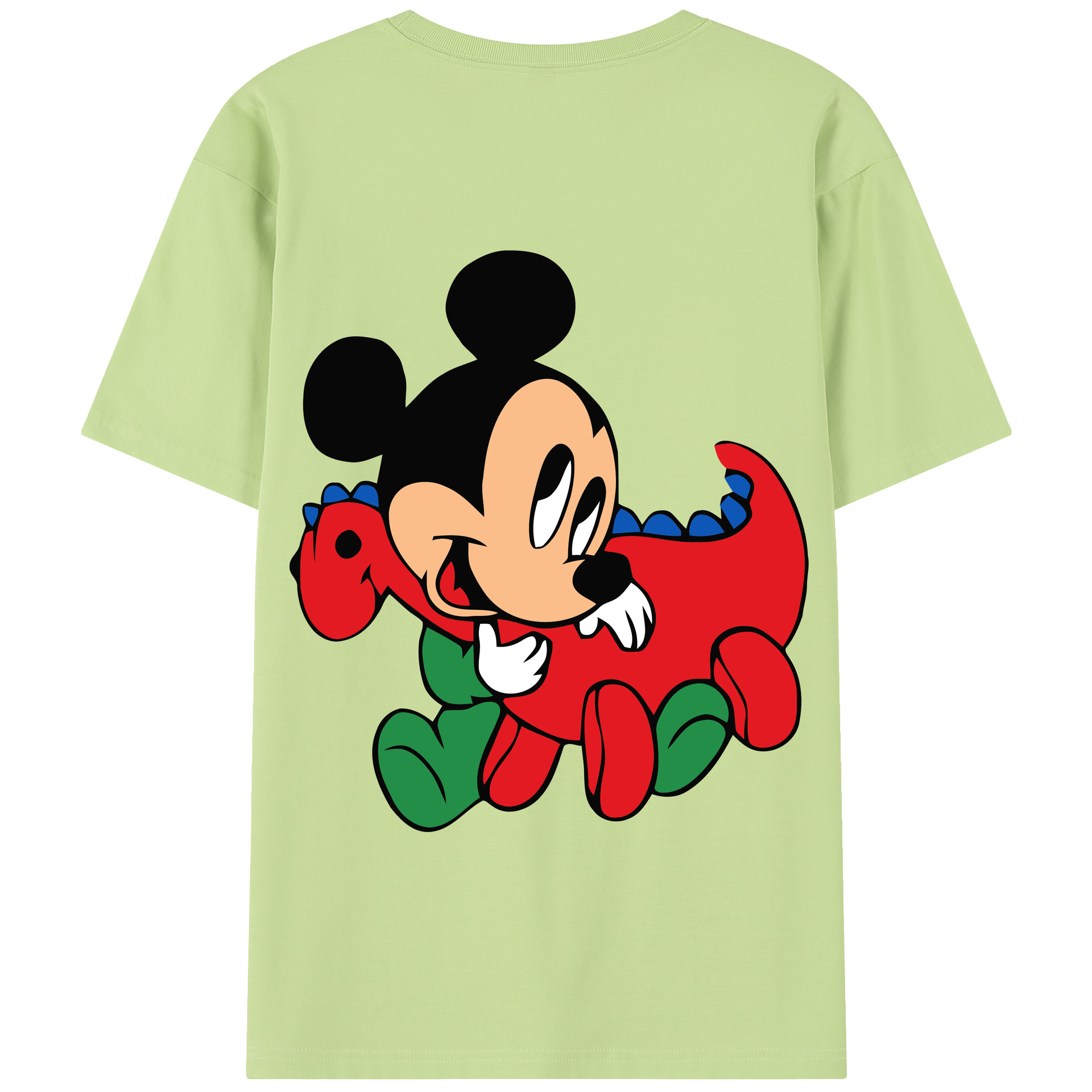 （画像用） ミッキーマウス Mickey Mouse 綿100％半袖Tシャツ（背面プリント）